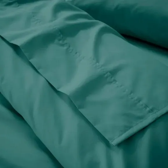 400 Thread Count Flat Sheet - Teal, Egyptian Cotton
