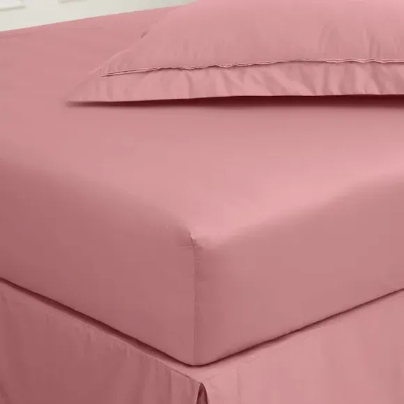 500 Thread Count Fitted Sheet - Rose, Cotton