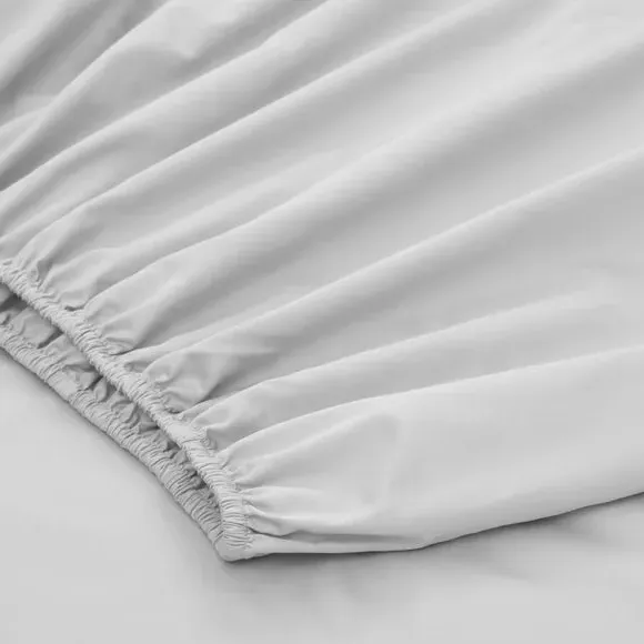 500 Thread Count Fitted Sheet - Silver, Cotton