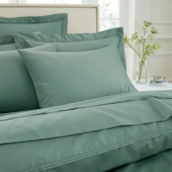 500 Thread Count Flat Sheet - Mineral, Cotton Sateen