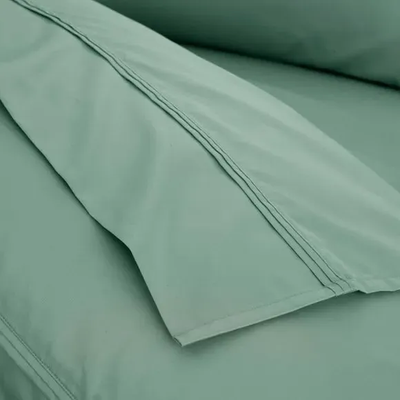 500 Thread Count Flat Sheet - Mineral, Cotton Sateen