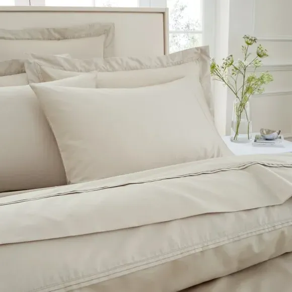 500 Thread Count Flat Sheet - Mushroom, Cotton Sateen
