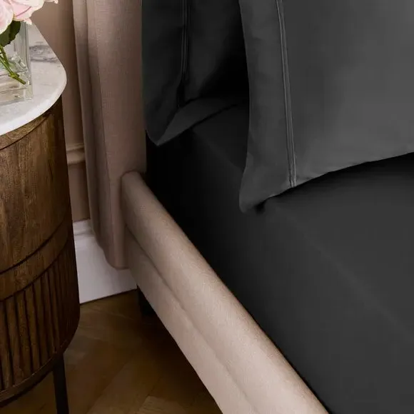 800 Thread Count Fitted Sheet - Steel, Cotton