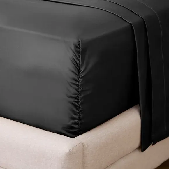 800 Thread Count Fitted Sheet - Steel, Cotton