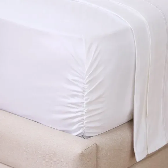 800 Thread Count Fitted Sheet - White, Cotton