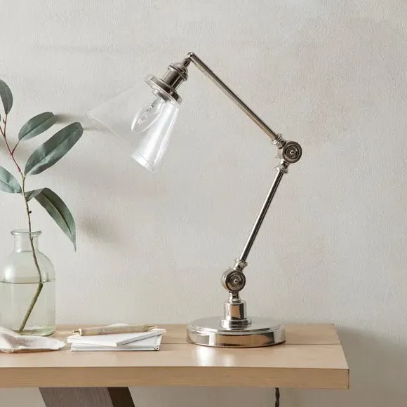 Adjustable Task Table Lamp - Nickel, Metal