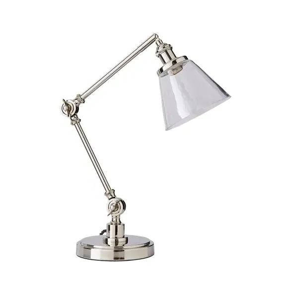 Adjustable Task Table Lamp - Nickel, Metal
