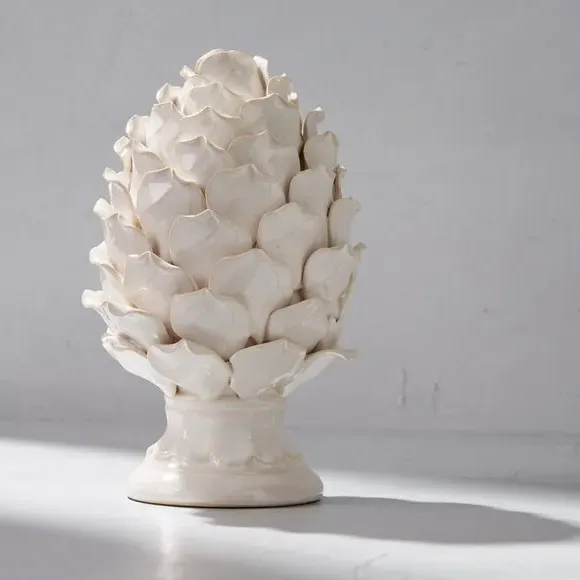 Artichoke Ornament - Natural, Ceramic