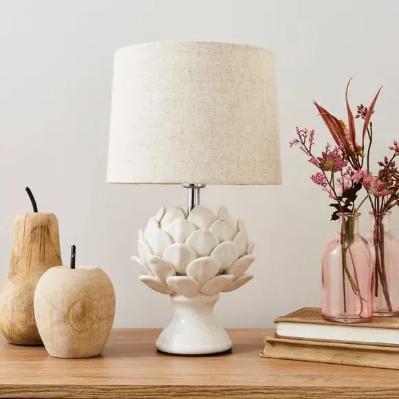 Artichoke Table Lamp - Cream, Ceramic