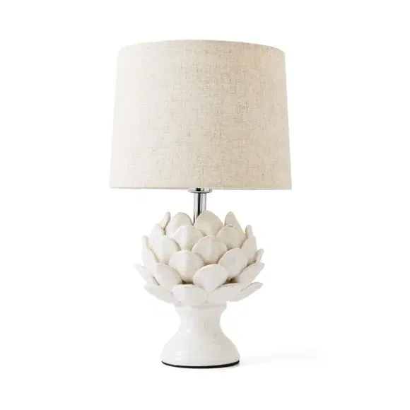 Artichoke Table Lamp - Cream, Ceramic