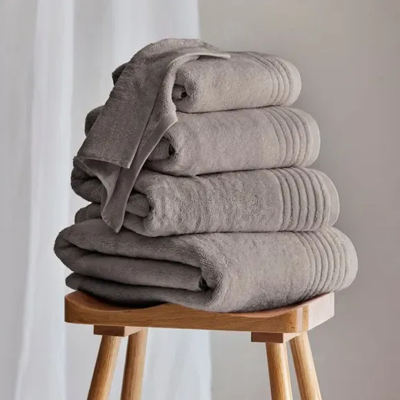 Bath Towel with TENCEL - Brown, Cotton Blend