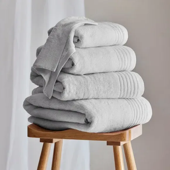 Bath Towel with TENCEL - Silver, Cotton Blend