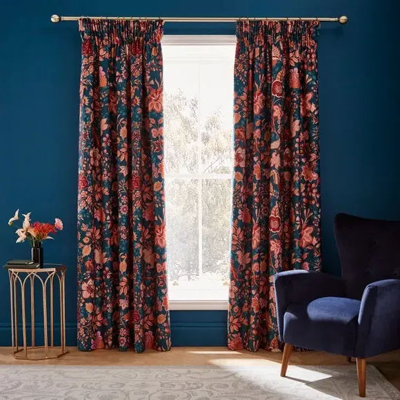 Blackout Curtains Pencil Pleat - Multicolor Cotton