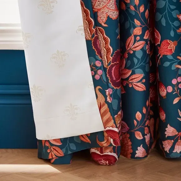 Blackout Curtains Pencil Pleat - Multicolor Cotton