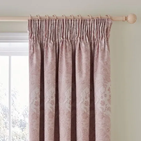 Blackout Curtains Pencil Pleat - Rose, Cotton image