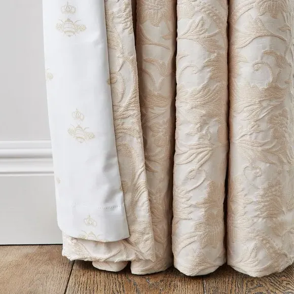 Blackout Eyelet Curtains - Champagne, Jacquard