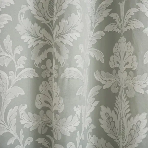 Blackout Eyelet Curtains - Green, Cotton Blend