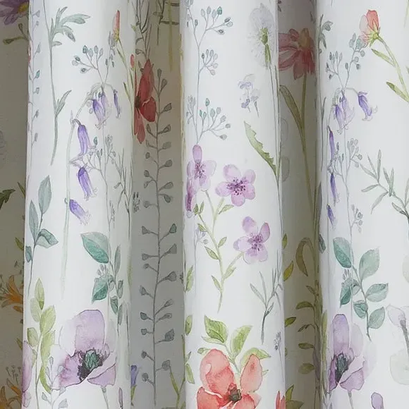 Blackout Eyelet Curtains - White, Cotton