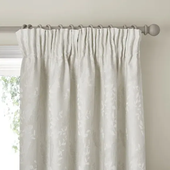 Blackout Pencil Pleat Curtains - Champagne, Jacquard image