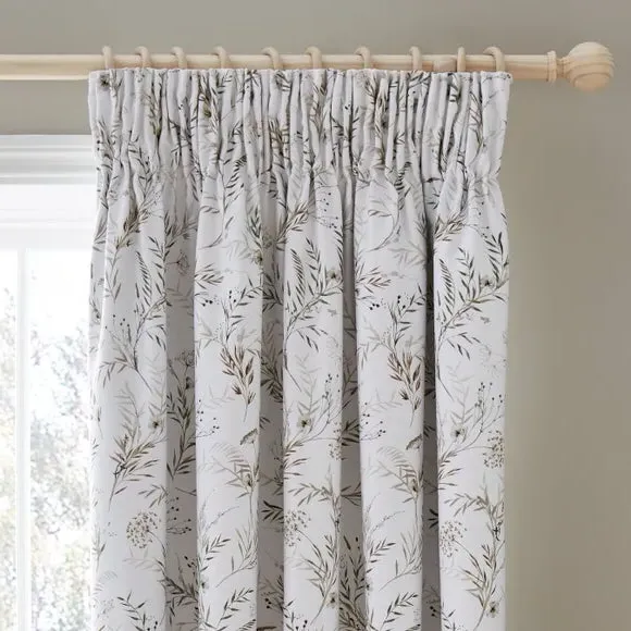 Blackout Pencil Pleat Curtains - Natural, Cotton image