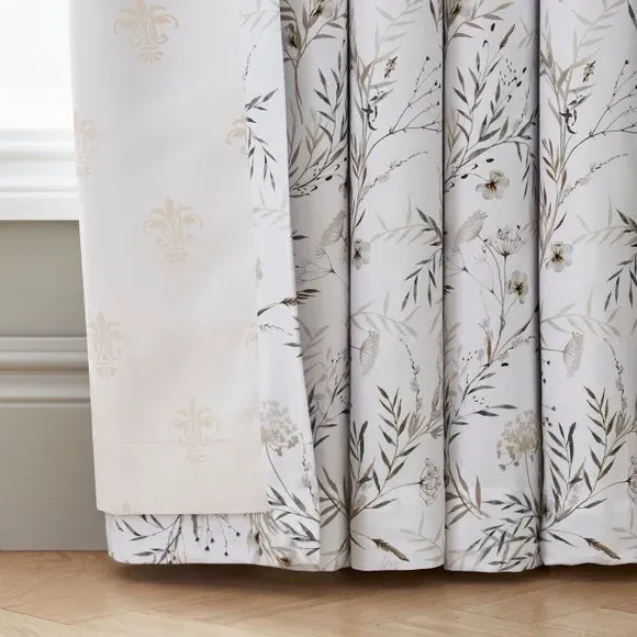 Blackout Pencil Pleat Curtains - Natural, Cotton