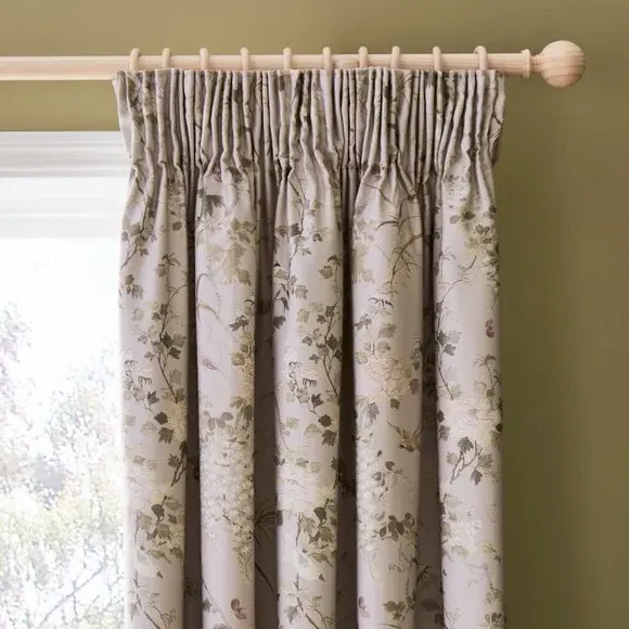 Blackout Pencil Pleat Curtains - Natural, Cotton image