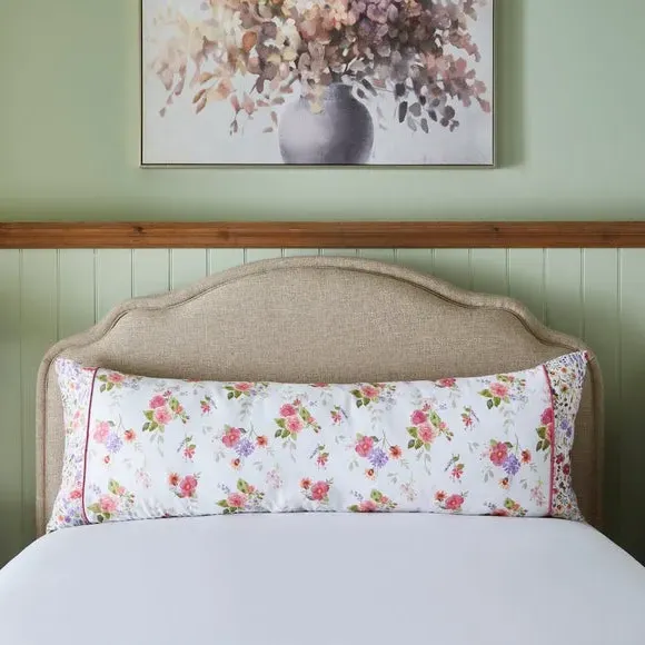 Body Pillowcase with Zip - White, Cotton image