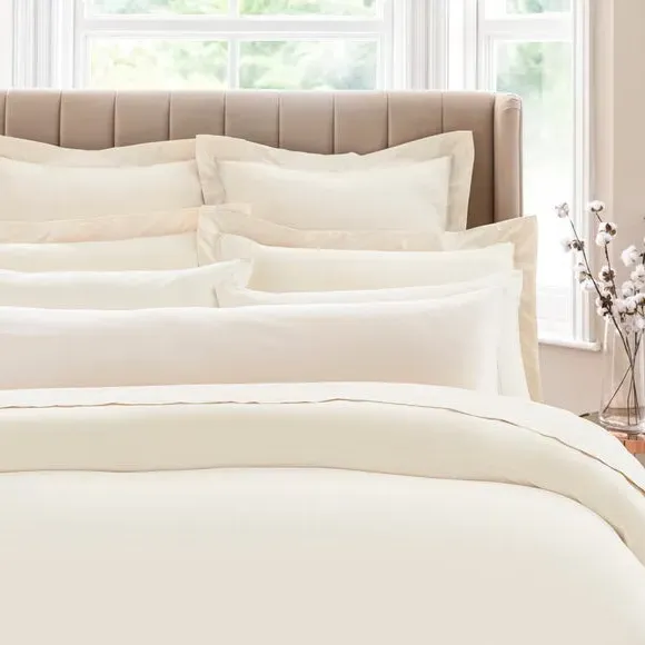 Bolster Pillowcase 300 Thread Count - Cream, Cotton image