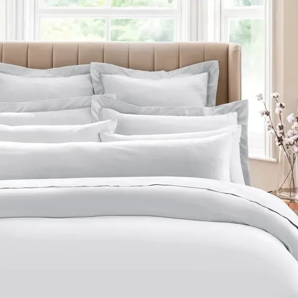 Bolster Pillowcase 300 Thread Count - Silver, Cotton