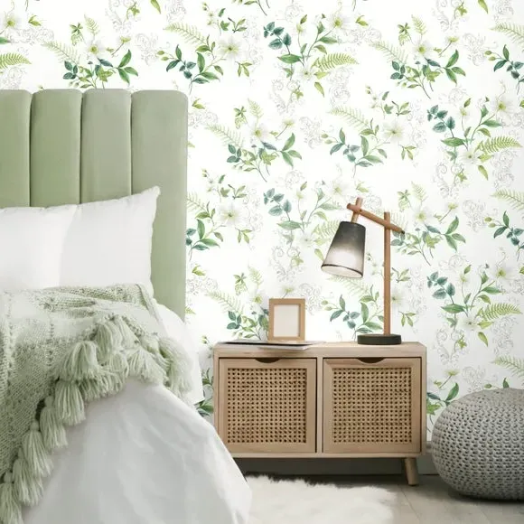 Botanical Wallpaper - Green image
