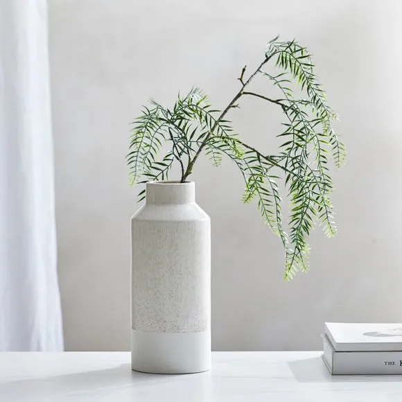 Ceramic Vase with Reactive Glaze - Cream