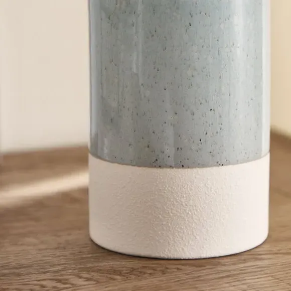 Ceramic Vase with Reactive Glaze - Off-White