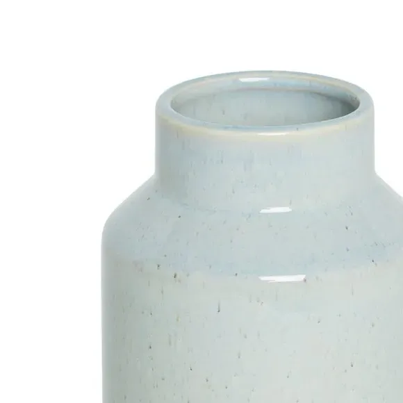 Ceramic Vase with Reactive Glaze - Off-White