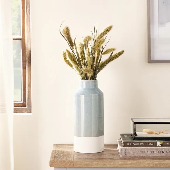 Ceramic Vase with Reactive Glaze - Off-White