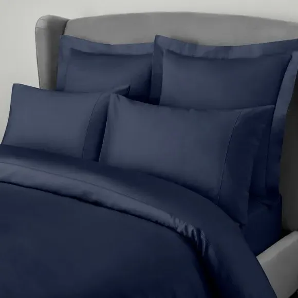 Continental Pillowcase 400 Thread - Indigo, Cotton