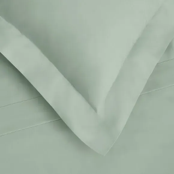 Continental Pillowcase 400 Thread - Sage, Cotton