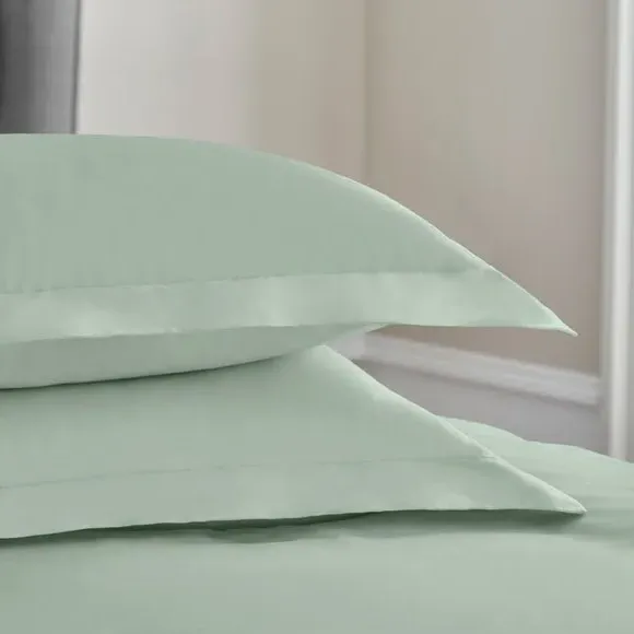 Continental Pillowcase 400 Thread - Sage, Cotton