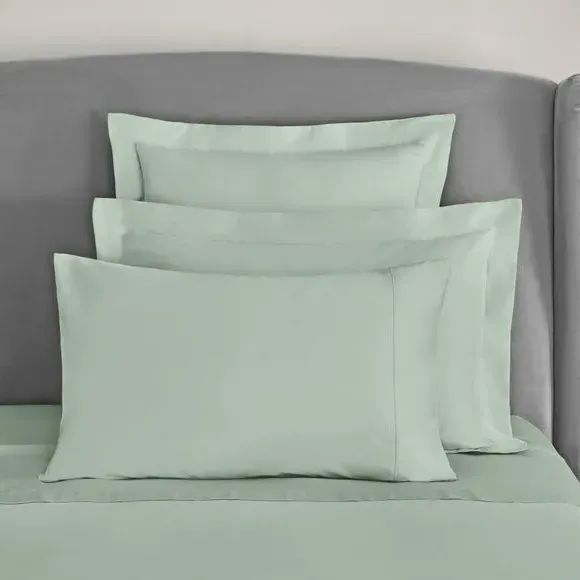 Continental Pillowcase 400 Thread - Sage, Cotton