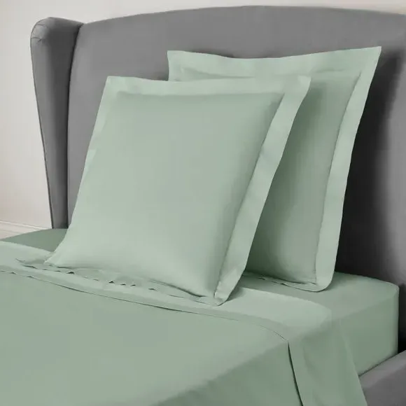 Continental Pillowcase 400 Thread - Sage, Cotton