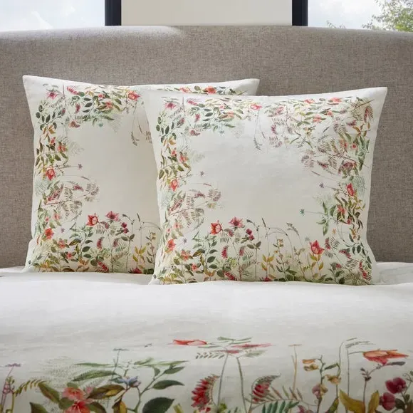 Continental Pillowcase Floral Print - Cream, Cotton image