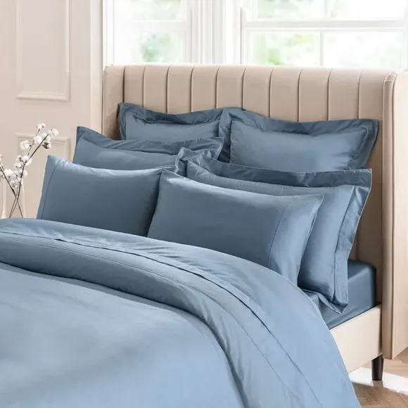 Continental Pillowcase Oxford Edge - Blue, Cotton