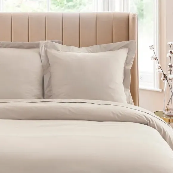 Continental Pillowcase Oxford Edge - Natural, Cotton