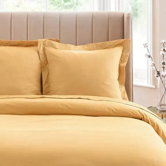 Continental Pillowcase Oxford Edge - Ochre, Cotton