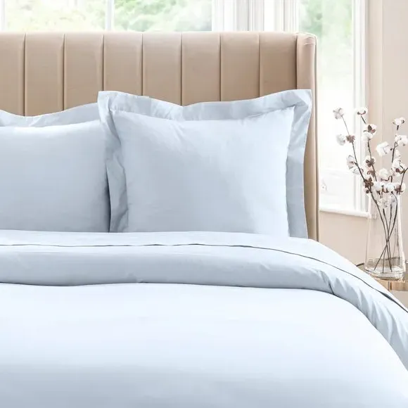 Continental Pillowcase Oxford Edge - Powder Blue, Cotton