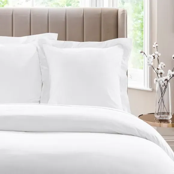 Continental Pillowcase Oxford Edge - White, Cotton