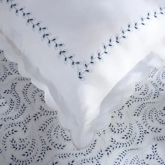 Continental Square Pillowcase - White, Linen