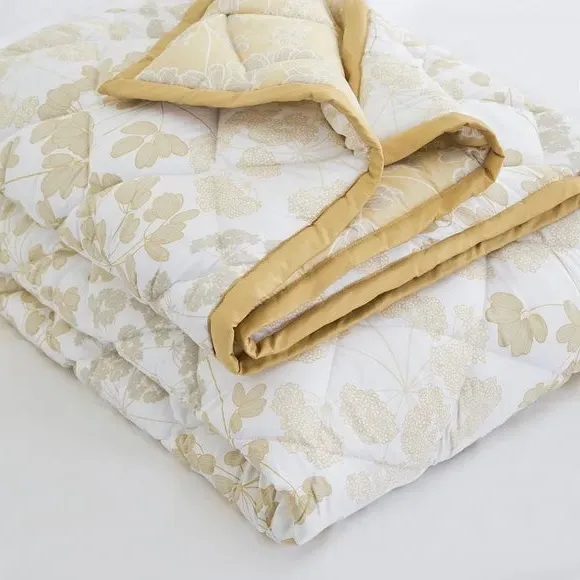 Cotton Bedspread Reversible - Yellow, 300 Count