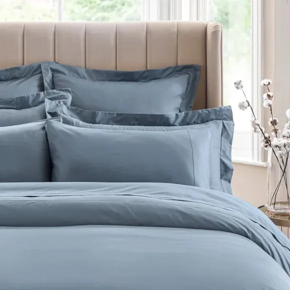 Duvet Cover 300 Thread Count - Blue, Cotton