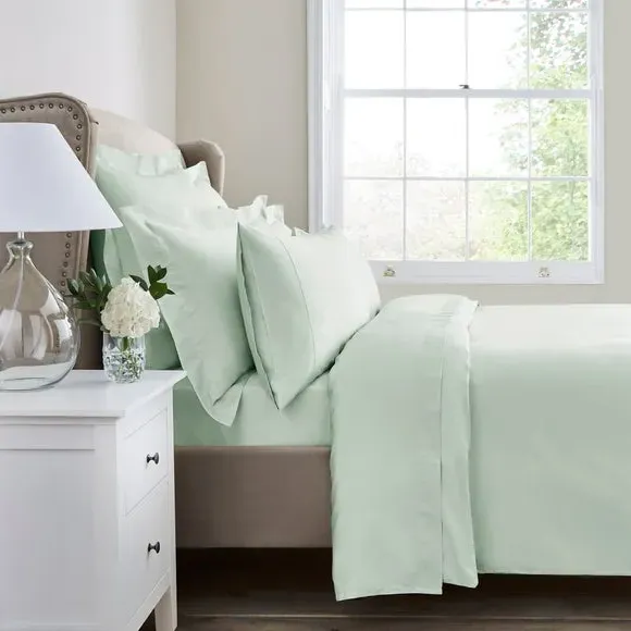 Duvet Cover 300 Thread Count - Green, Cotton