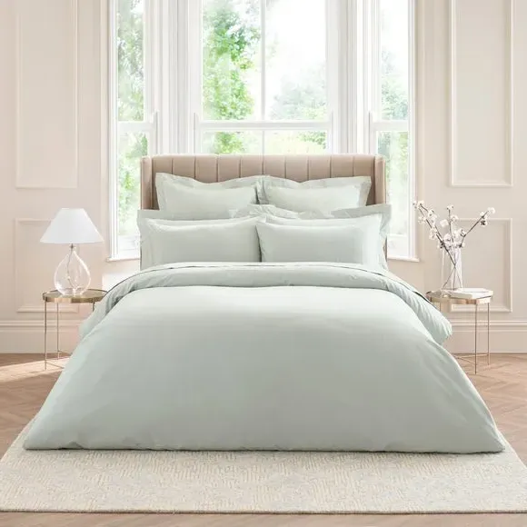 Duvet Cover 300 Thread Count - Grey Green, Cotton
